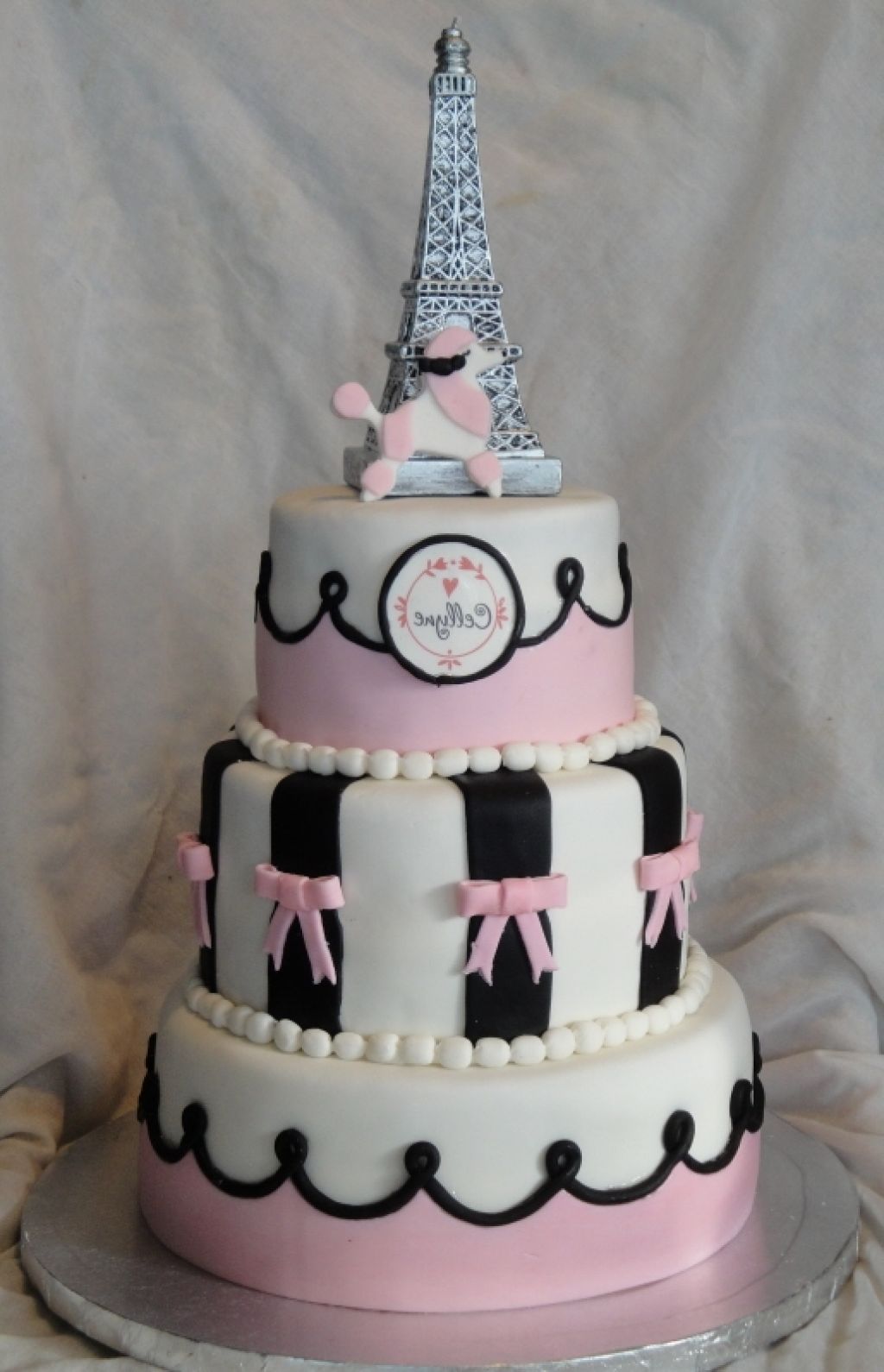 Paris Themed Birthday Cake