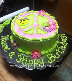 Peace Sign Birthday Cake