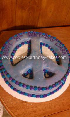 Peace Sign Birthday Cake