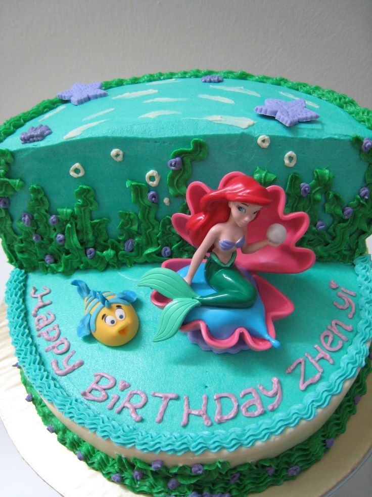 Pin Little Mermaid Cake Designs Compare Birthday The Cached