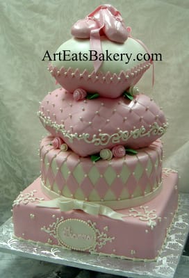 Pink Diamonds and Pearls Birthday Cake