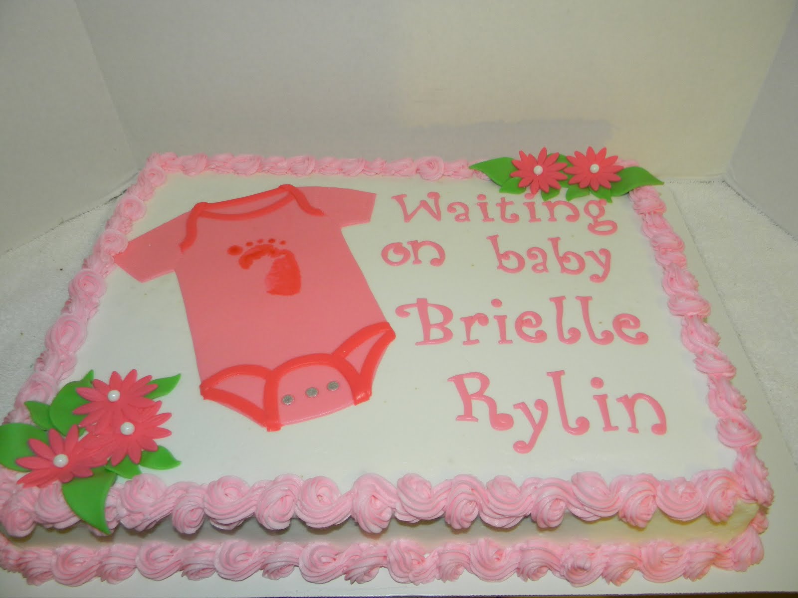 Pink Onesie Baby Shower Cake