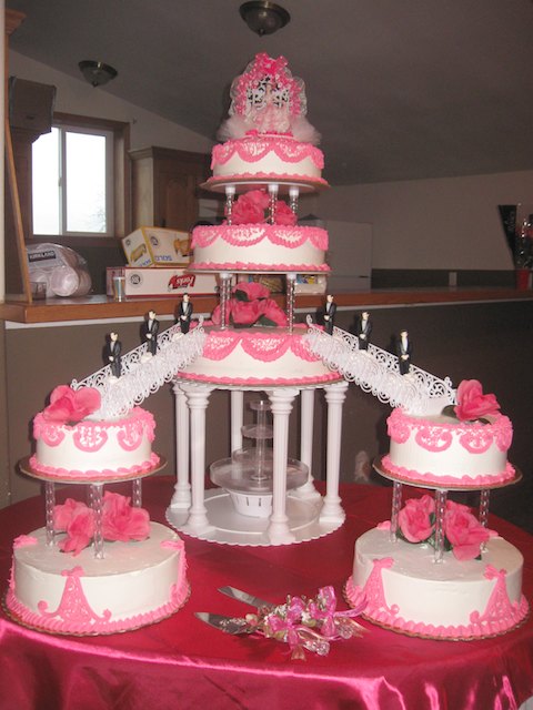 Pink Quinceanera Cake