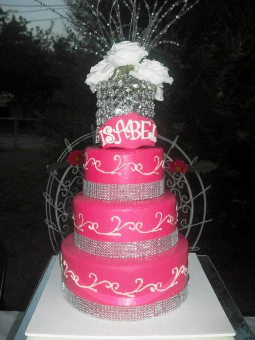 Pink Quinceanera Cake