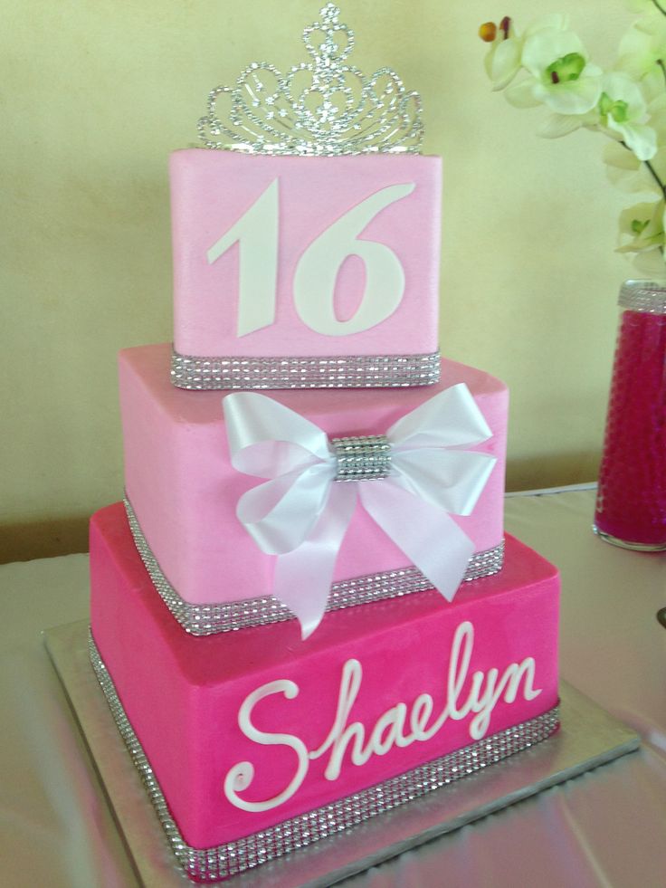 Pink Sweet 16 Cake