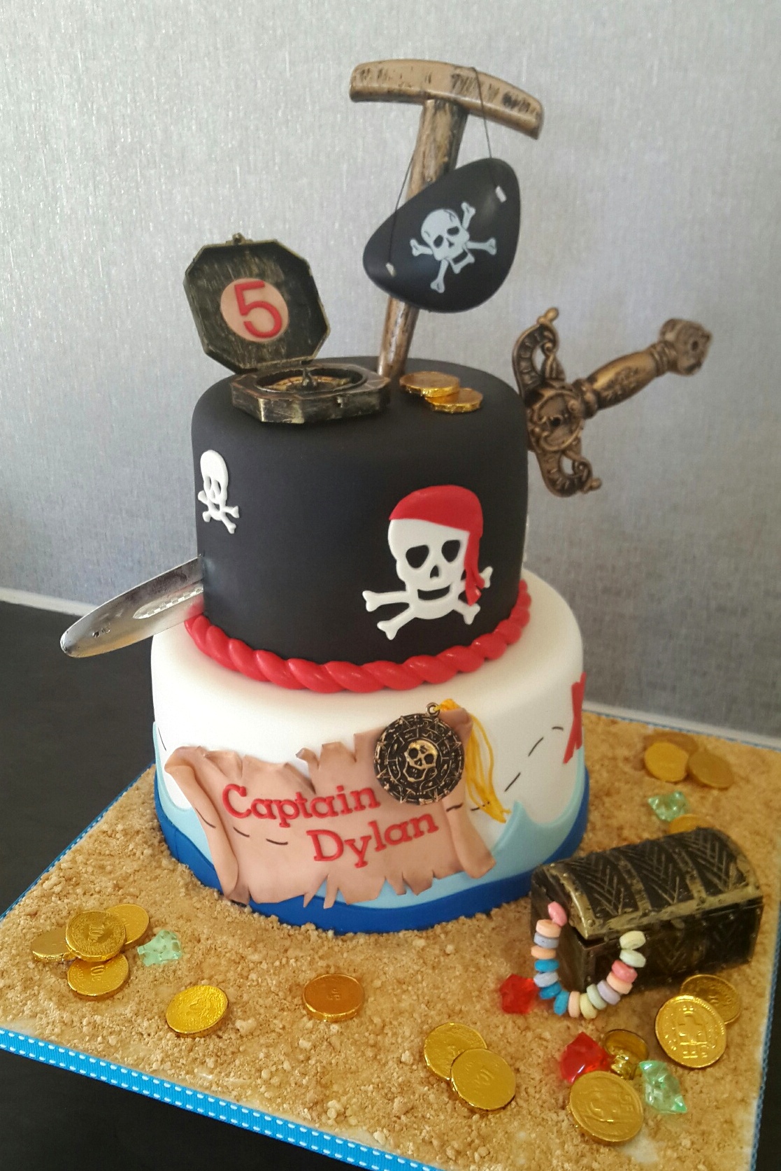 Pirate Themed Birthday Cake