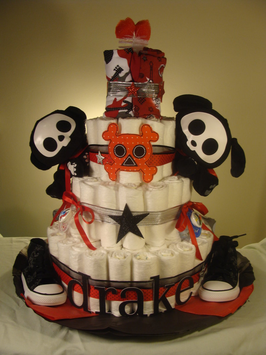 Punk Rock Diaper Cakes