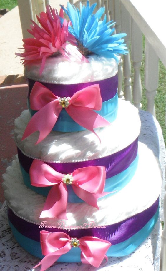 Purple and Turquoise Baby Shower