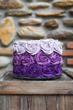 Purple Ombre Birthday Cake