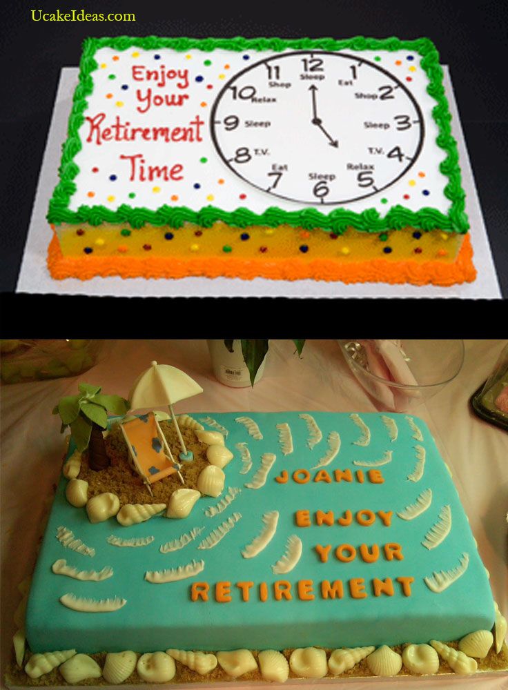 Elegant Retirement Cake / Retirement Cupcake Toppers ...