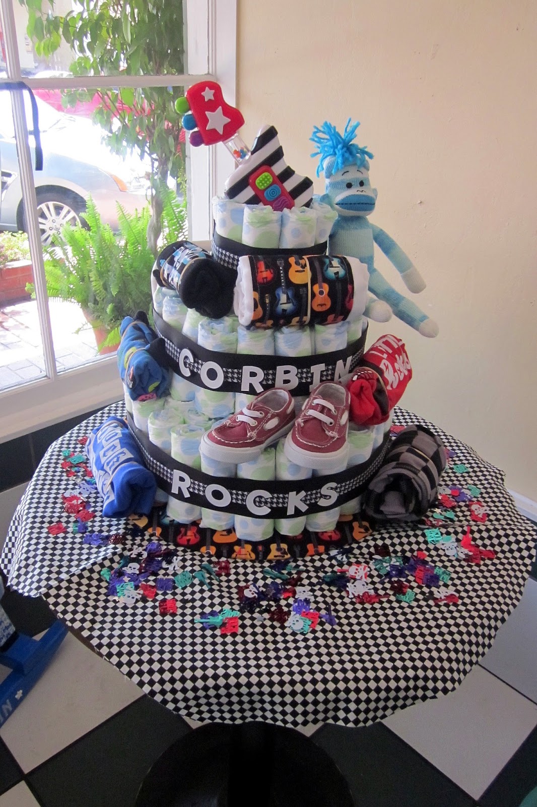 Rock and Roll Baby Shower Cakes