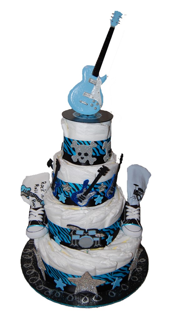 13 Photos of Rock'n Roll Diaper Cakes