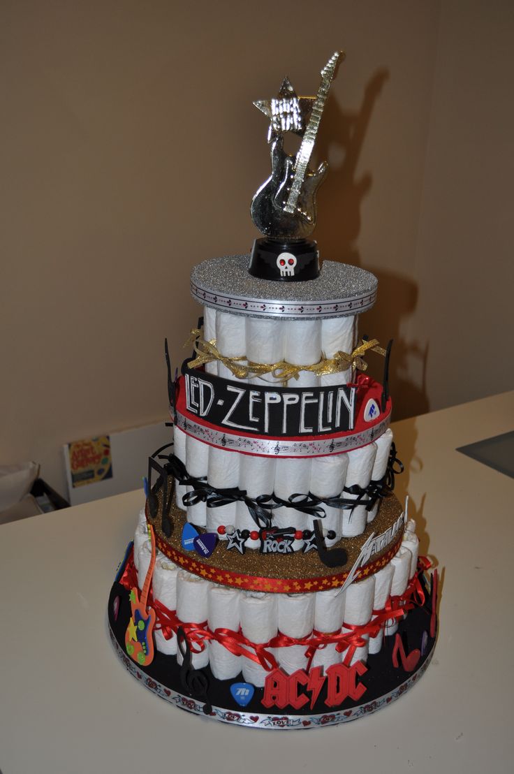 Rock'n Roll Diaper Cake