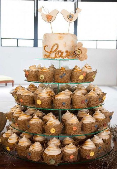 Rustic Wedding Cupcake Tower