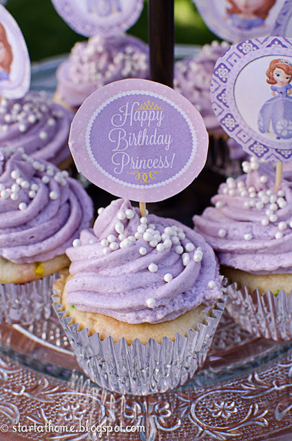 Sofia the First Birthday Cupcakes