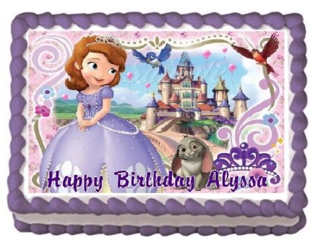 Sofia the First Birthday Sheet Cake