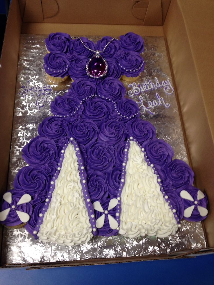 Sofia the First Princess Dress Cupcake Cake