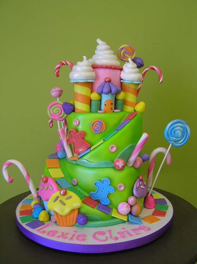 Sweet 16 Candyland Theme Party Cake