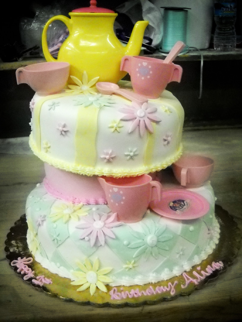 Tea Party Birthday Cake