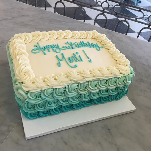 Teal Birthday Sheet Cake