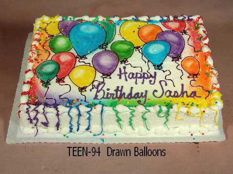 Teen Girl Birthday Sheet Cake