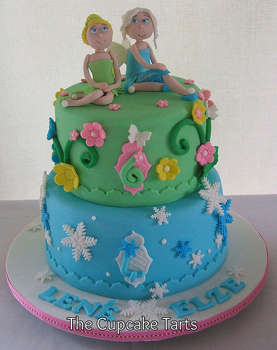 Tinkerbell and Periwinkle Cake