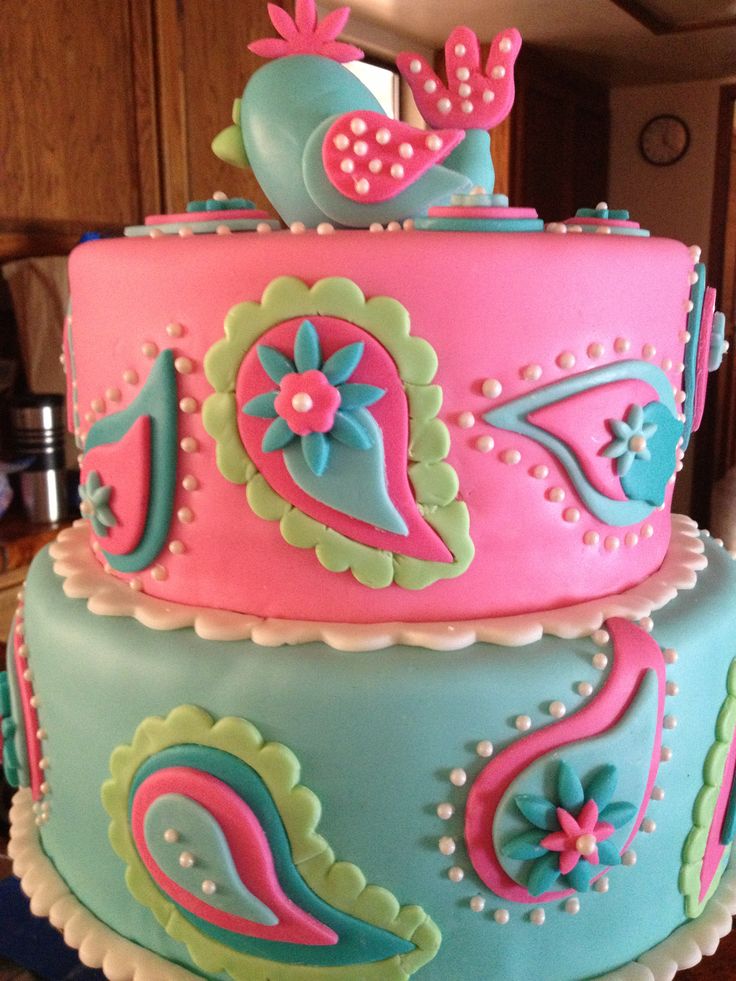 Turquoise and Pink Baby Shower