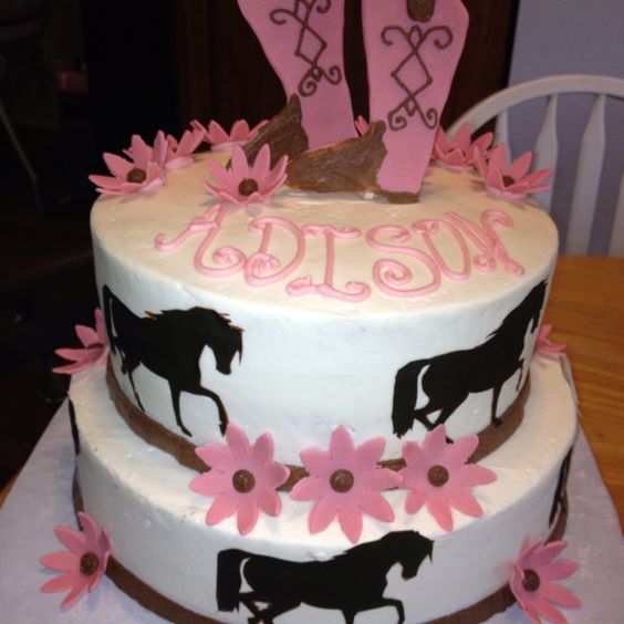 Two Tier Horse Cake