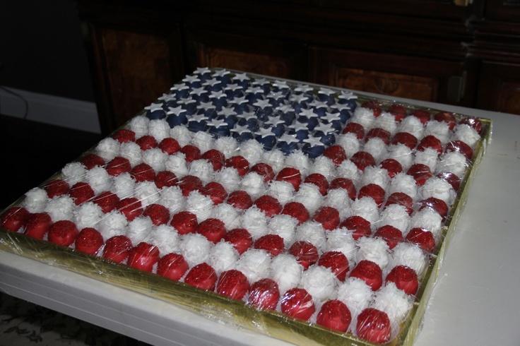 USA Flag Cake Balls