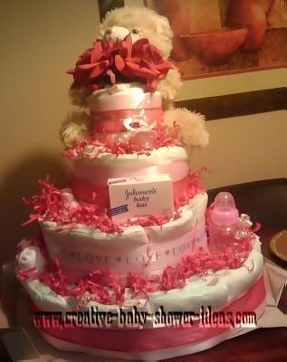 7 Photos of Valentine's Day Diaper Cakes