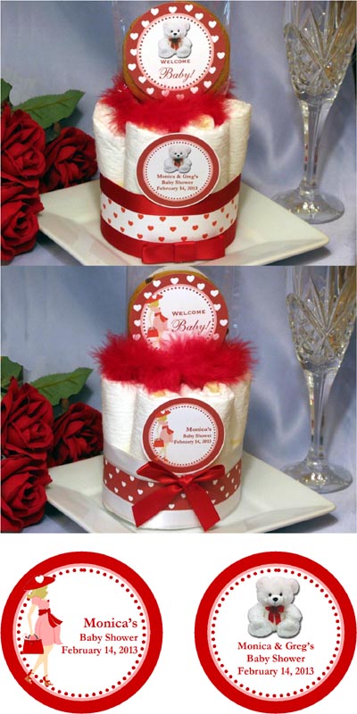 Valentine Diaper Cake