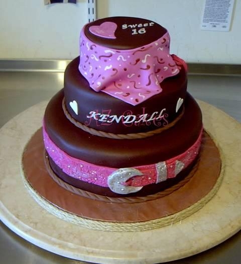 Western Cowgirl Birthday Cake