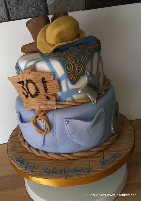 Western Themed Birthday Cake