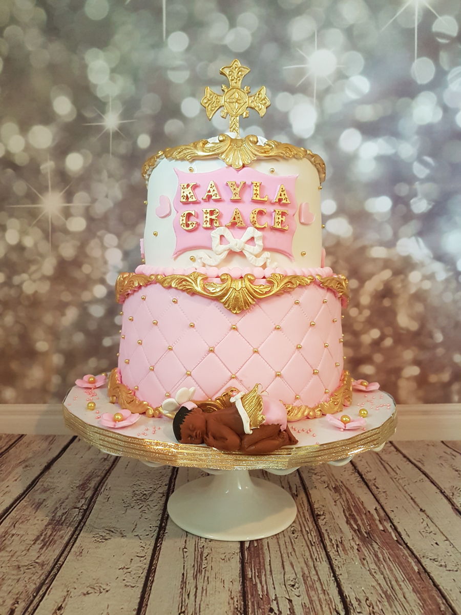 White Gold and Pink Baby Shower