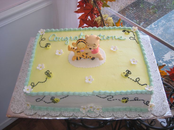 Winnie the Pooh Baby Shower Sheet Cakes