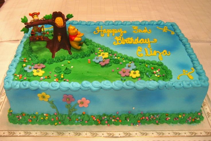 Winnie the Pooh Sheet Birthday Cake