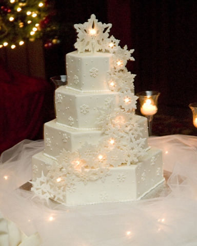 Winter Wonderland Wedding Cake