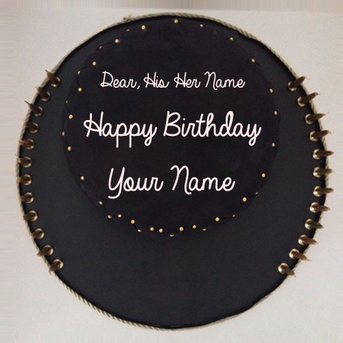 Write Name On Birthday Cake in Gold