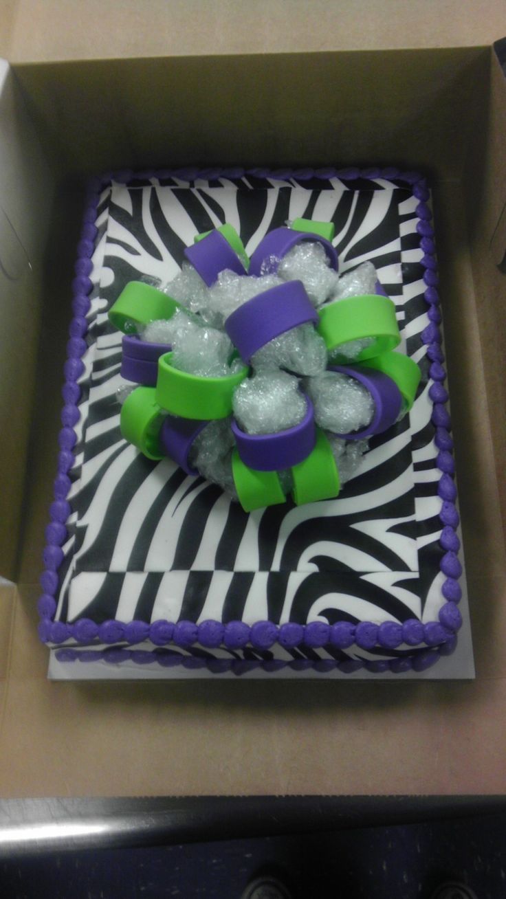 Zebra Buttercream Birthday Cake