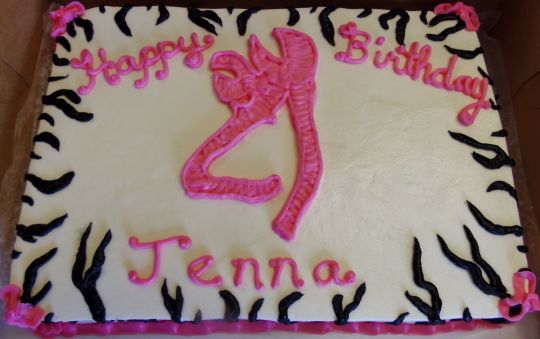 Zebra Print Buttercream Cake