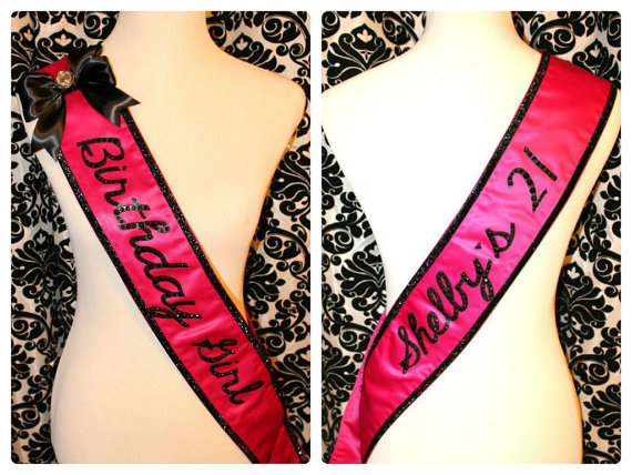 21st Birthday Sash