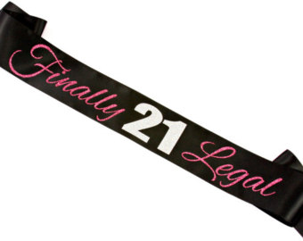 21st Birthday Sash