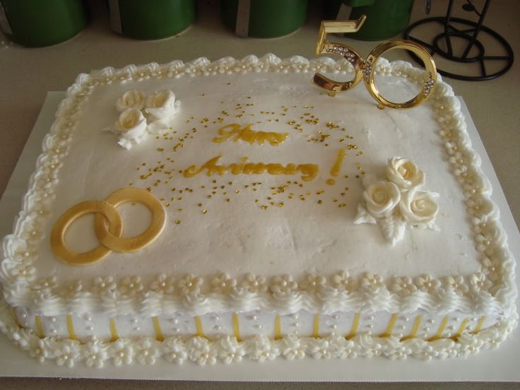 50th Wedding Anniversary Sheet Cakes