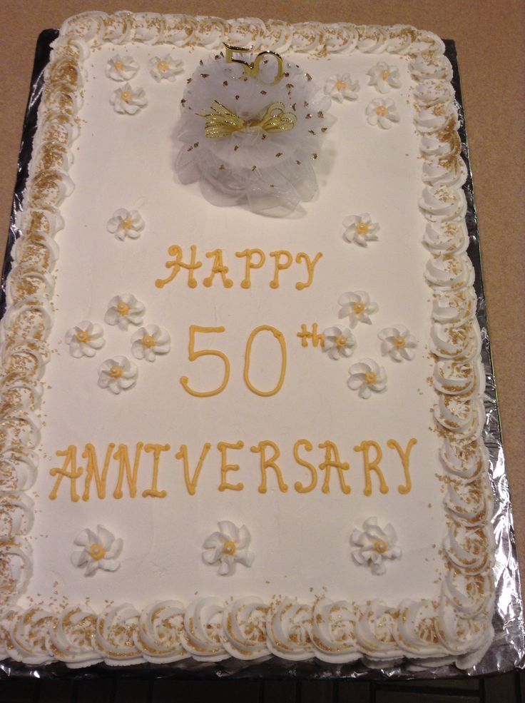 50th Wedding Anniversary Sheet Cakes