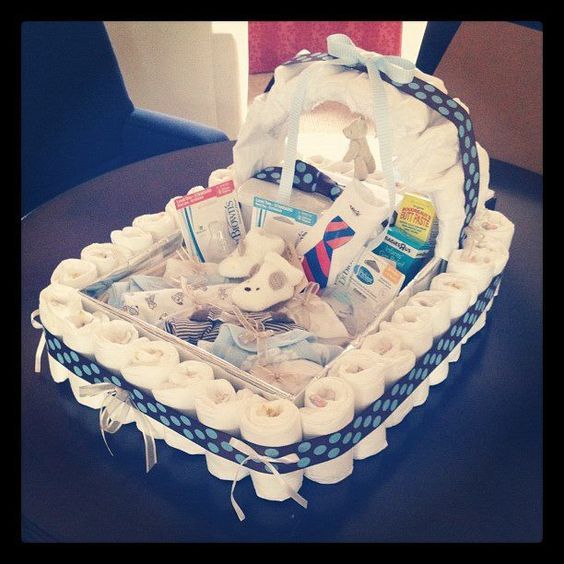 Baby Bassinet Diaper Cake