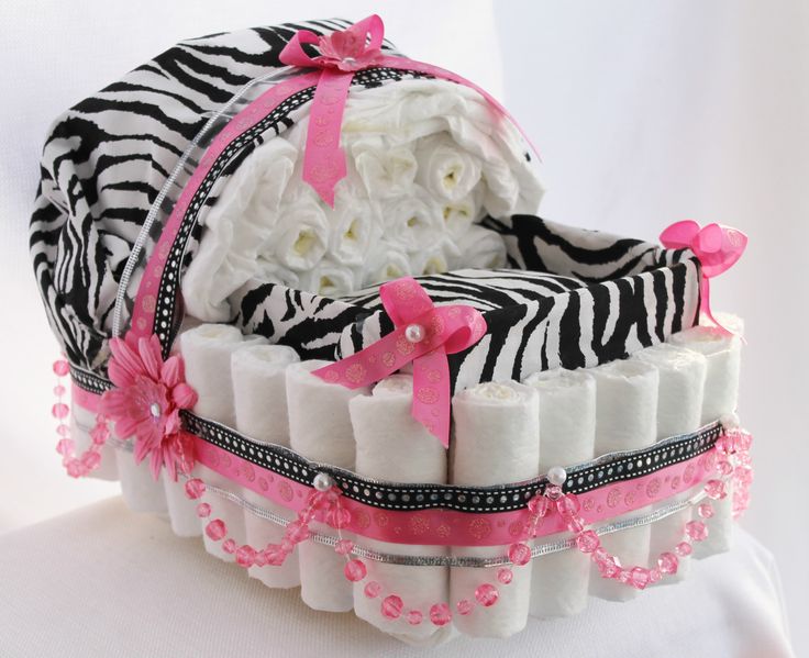 Baby Carriage Bassinet Diaper Cake