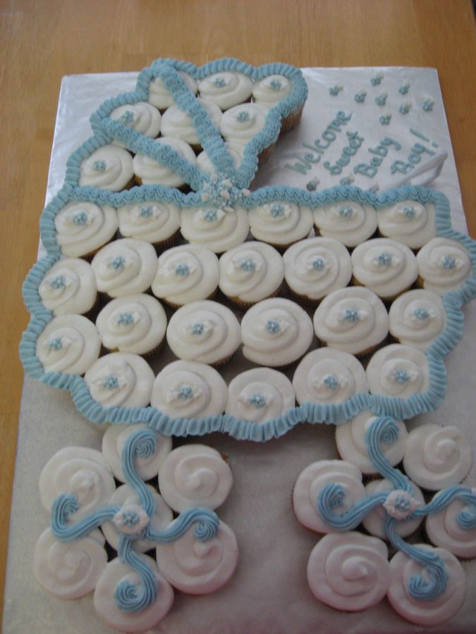 Baby Carriage Cupcake Cake