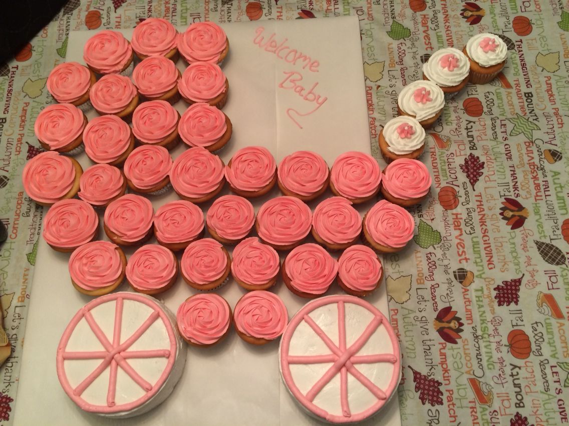 Baby Carriage Cupcake Cake