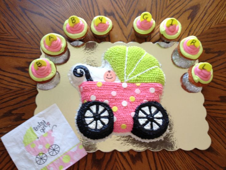 Baby Carriage Cupcake Cake