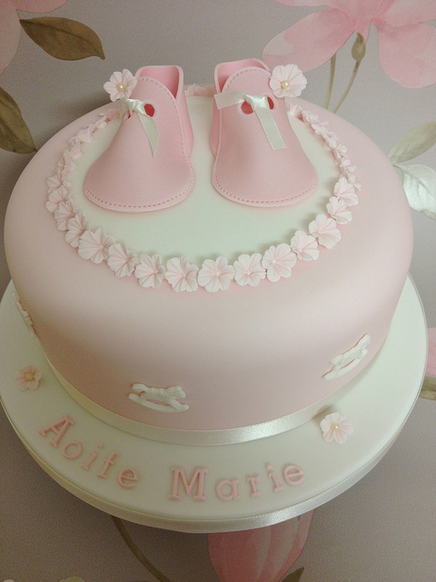 Baby Girl Christening Cake